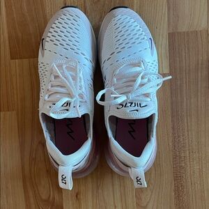 Nike Air Max 270 White and Pink Sneakers